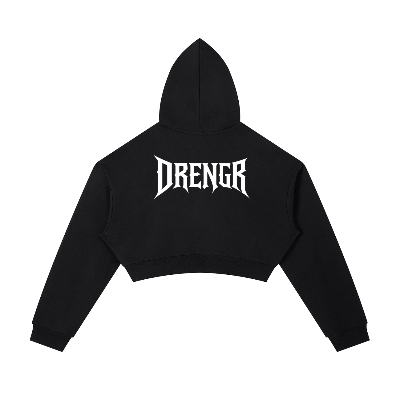 Drengr Cropped Zip-Up Hoodie