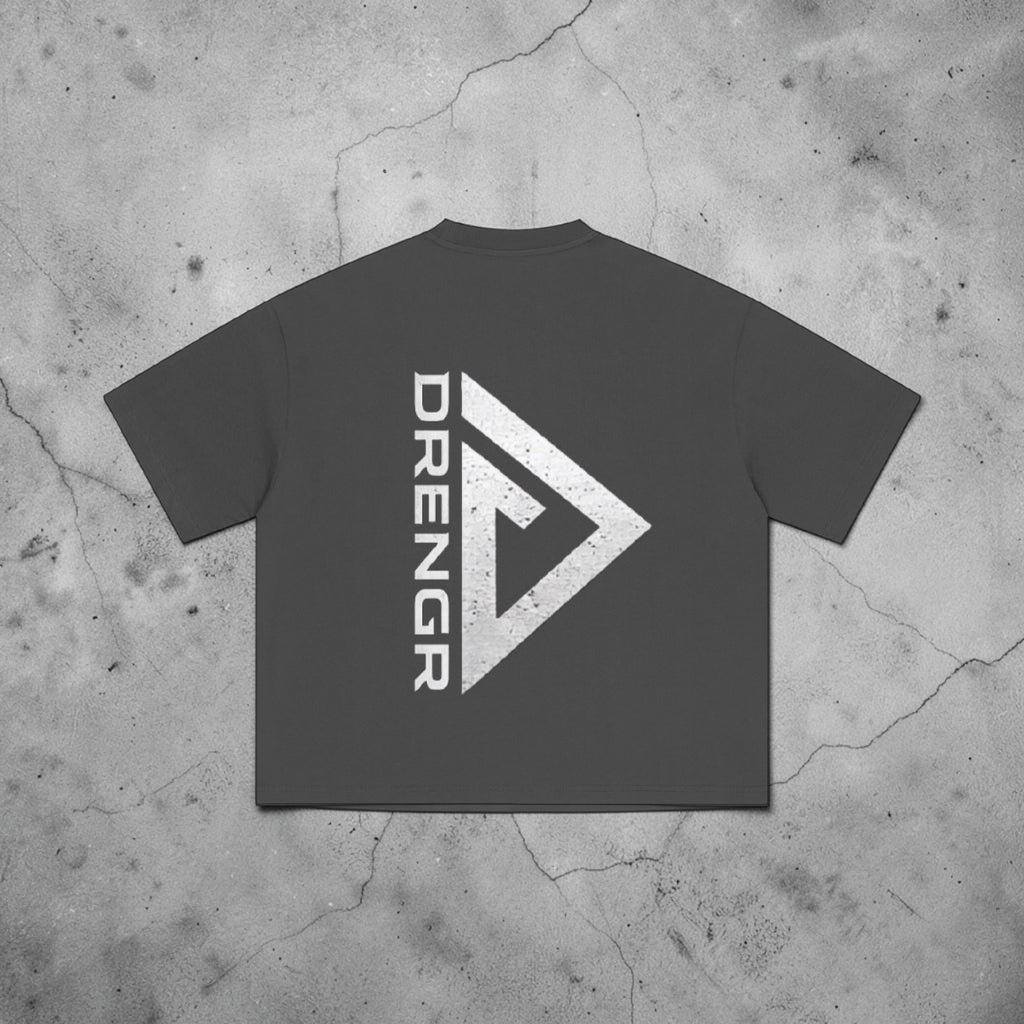 Drengr Basic Boxy Oversized T-Shirt (Dark Gray)