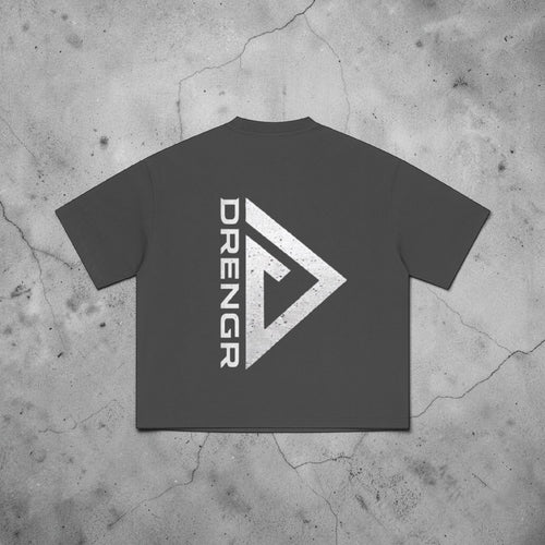 Drengr Basic Boxy Oversized T-Shirt (Dark Gray)