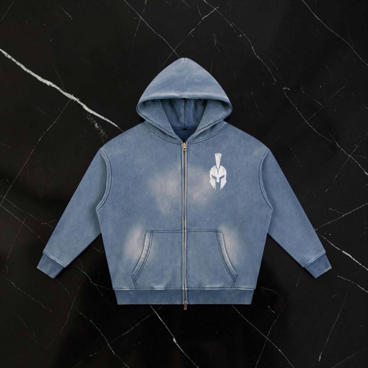 Warborn Spartan Sunfade Boxy Fleece Zip-Up