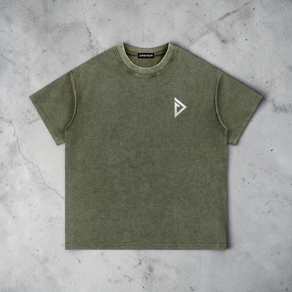 Drengr Washed Waffle Logo Tee