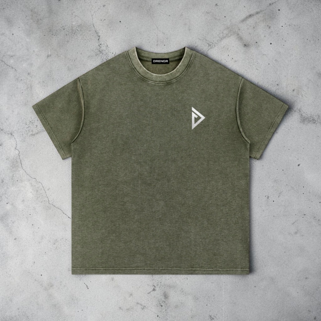 Drengr Washed Waffle Logo Tee