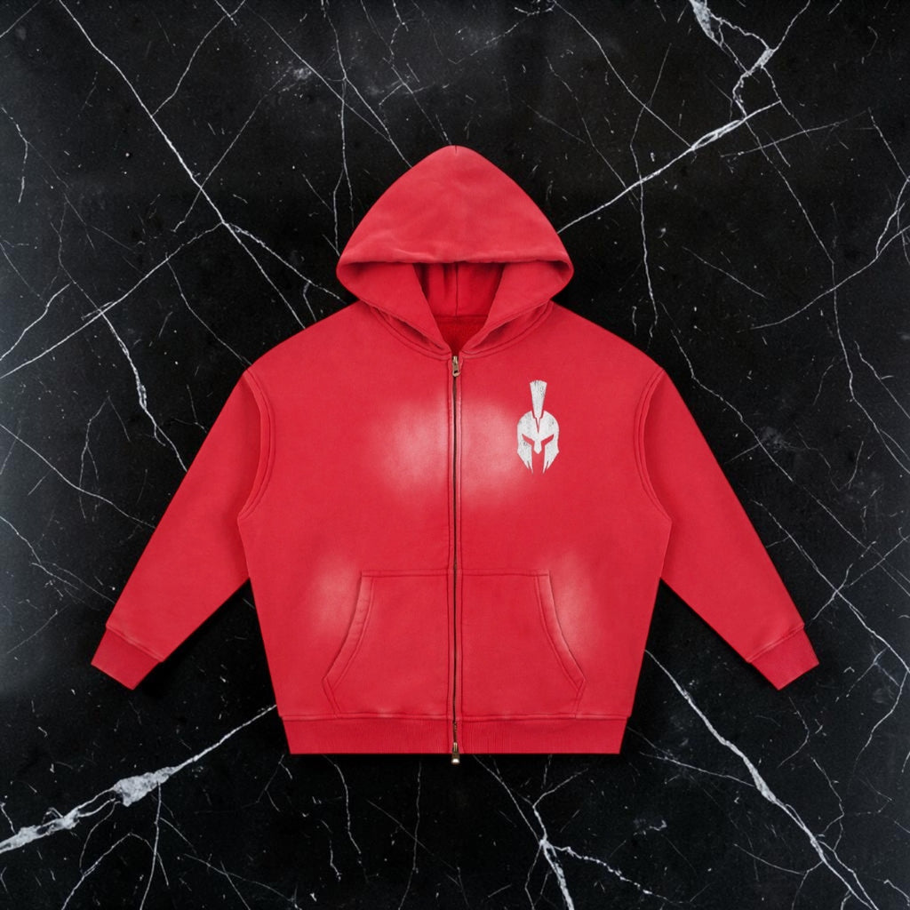 Warborn Spartan Sunfade Boxy Fleece Zip-Up