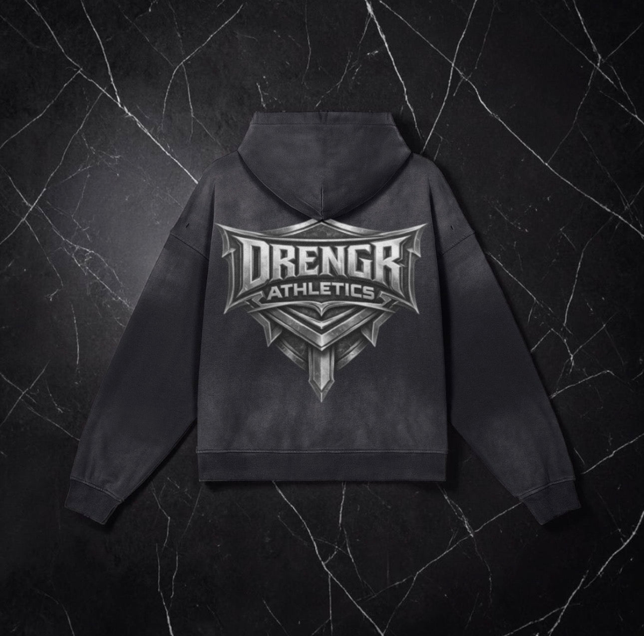 Steel Series: Sun Faded Iron Full-Zip Hoodie