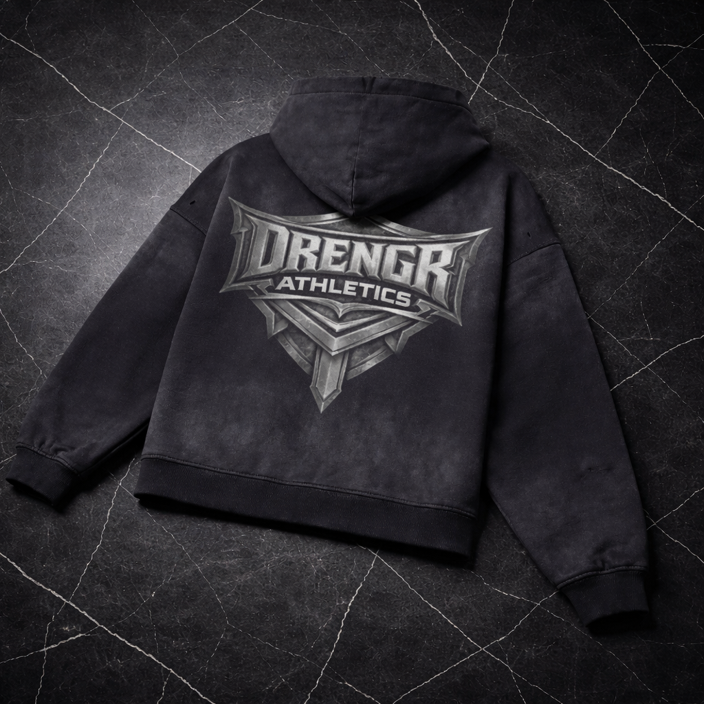 Steel Series: Sun Faded Iron Full-Zip Hoodie