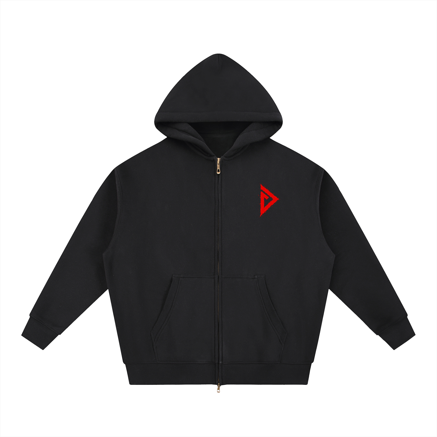 Crimson Logo Oversized Boxy Zip Up